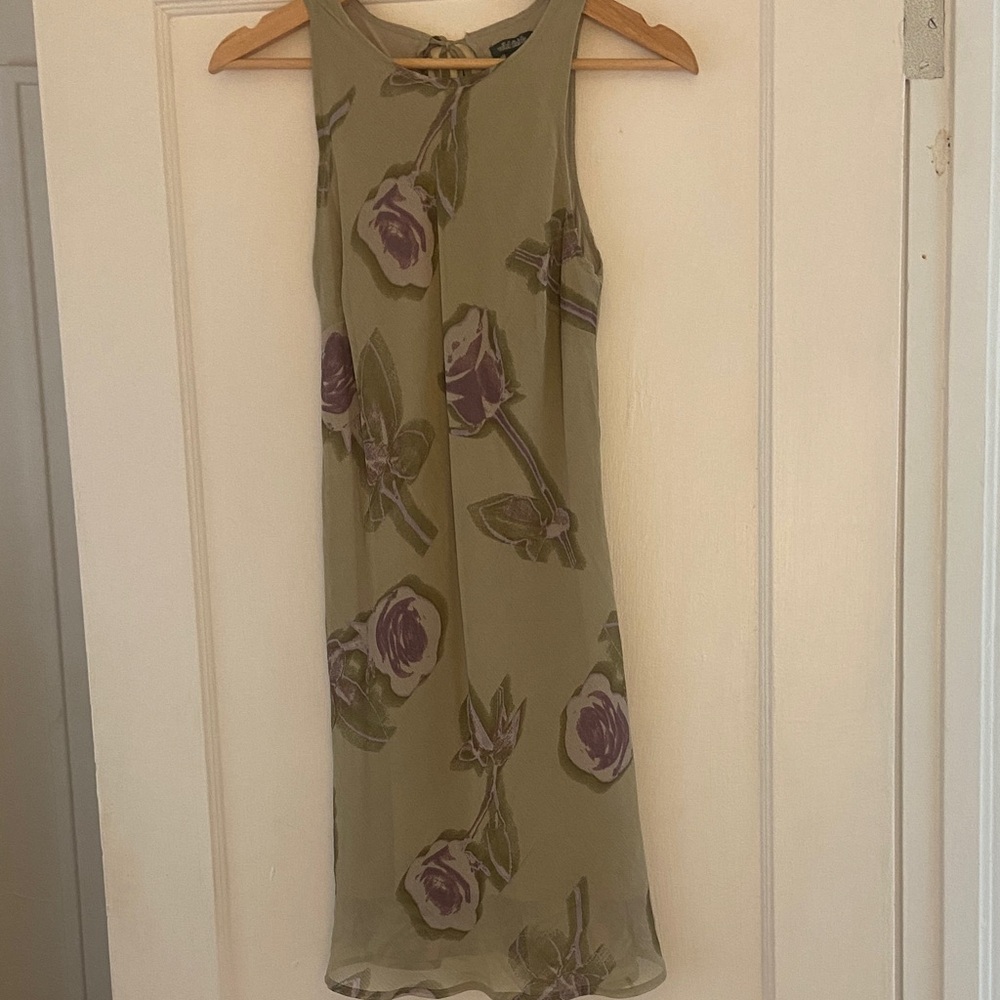 Wild Fable Olive Floral Midi Dress